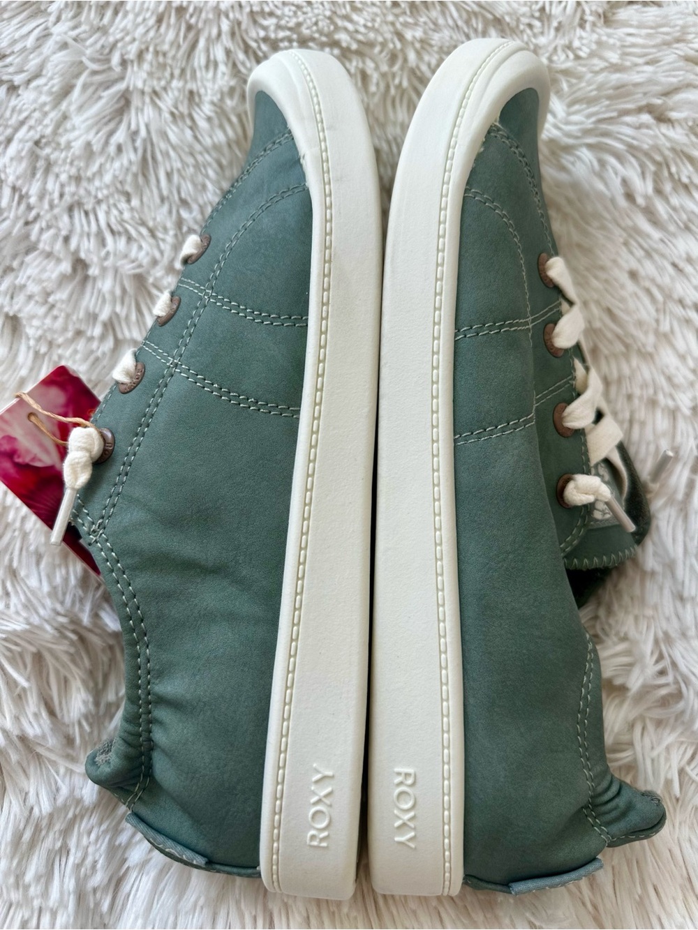 ROXY Bayshore Plus LX Green Lace Up Sneakers Shoes NWT Women’s Size 9.5 - Picture 5 of 12